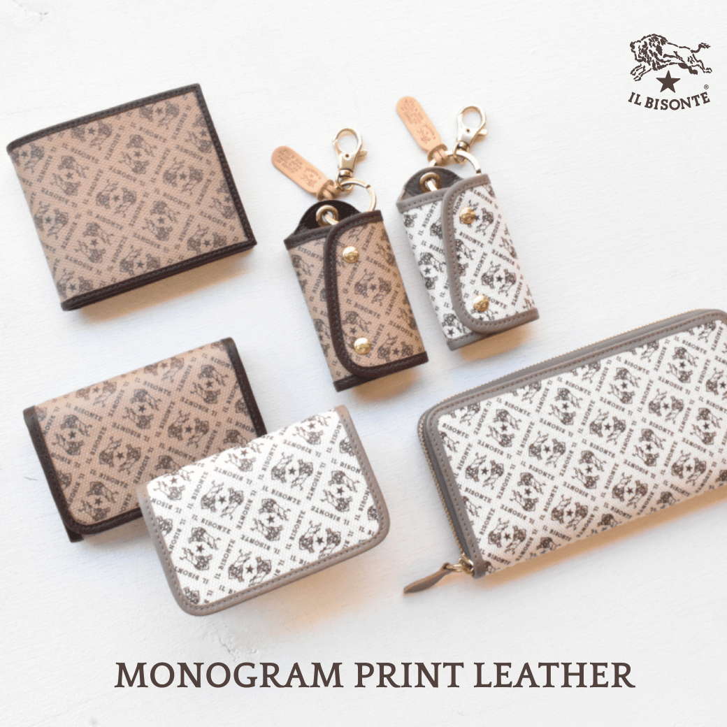 イルビゾンテ：MONOGRAM PRINT LEATHER