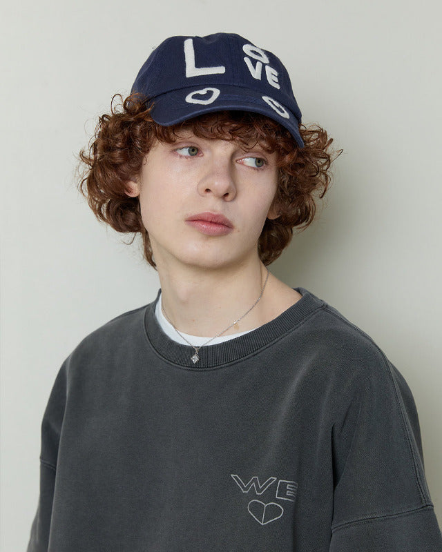 【バーンストア】ooowl /  CAP LOVE AND HEART NAVY