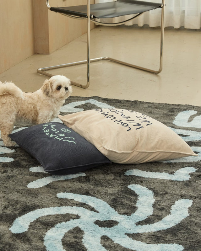 【バーンストア】ooowl / CUSHION COVER WE LOVE BEIGE