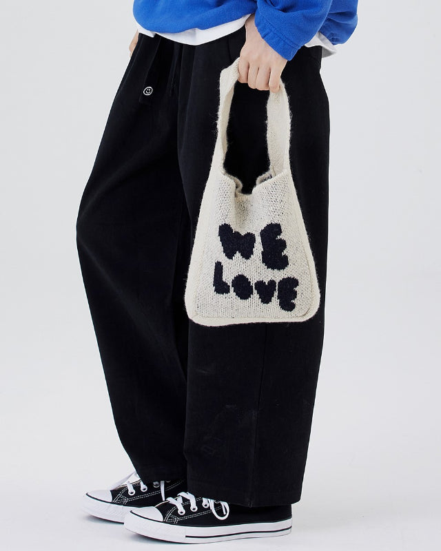 【バーンストア】ooowl / KNIT BAG WE LOVE IVORY