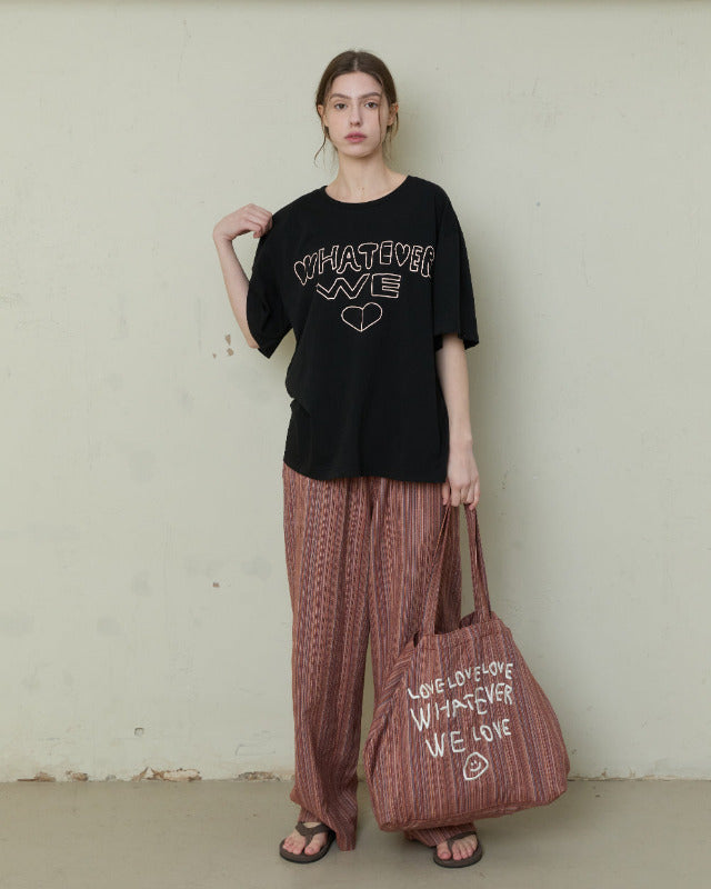 【バーンストア】ooowl /   30S T SHIRT WHATEVER WE LOVE BLACK