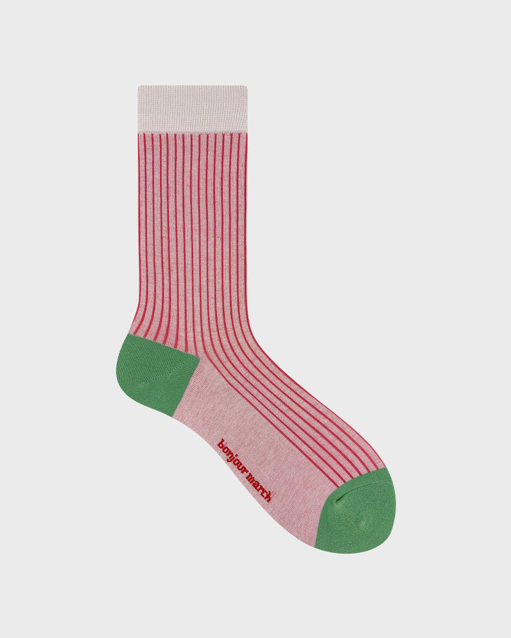 【バーンストア】Bonjour March / Triple rib socks Watermelon