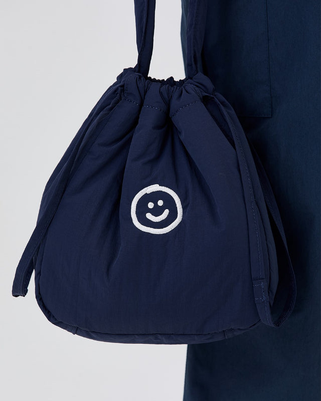 【バーンストア】ooowl /  PADDING BUCKET BAG HAPPY LOVE NAVY