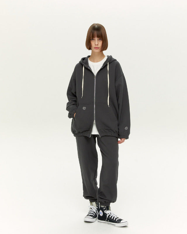 【バーンストア】ooowl /  2WAY HOOD ZIP UP CHARCOAL
