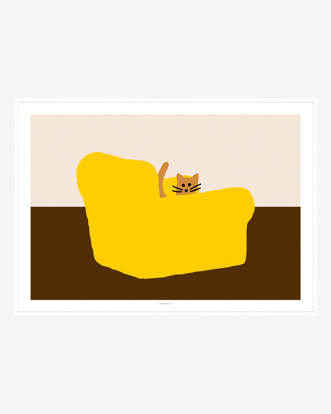WARMGREY TAIL(ウォームグレーテール）/ ARMCHAIR - YELLOW POSTER 500mm x 700mm (フレーム付き)【バーンストア】