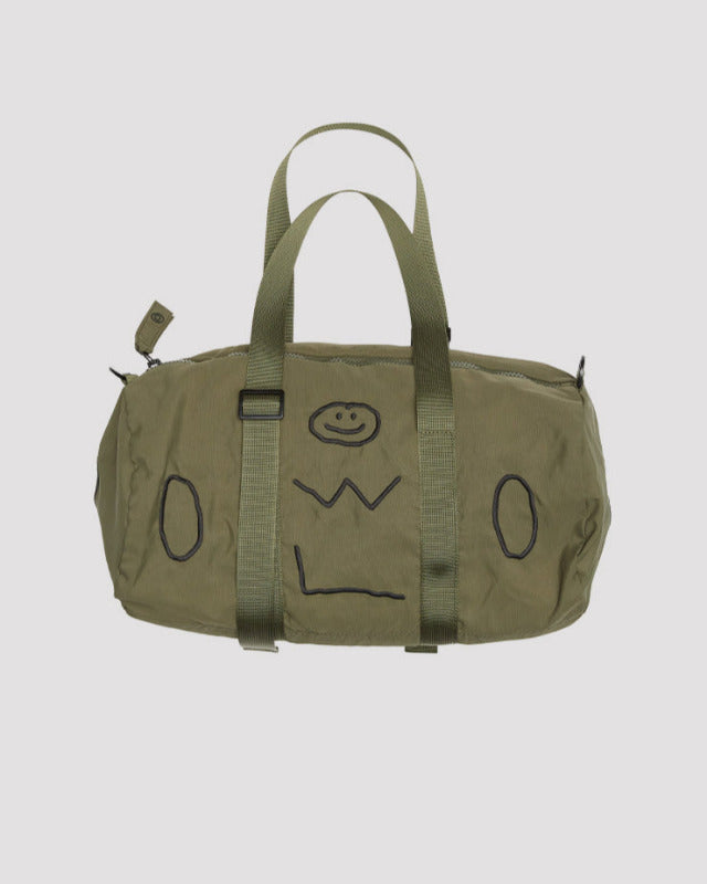 【バーンストア】ooowl /  NYLON DUFFLE BAG BIG WE LOVE KHAKI