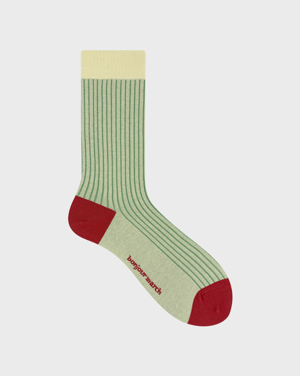【バーンストア】Bonjour March / Triple rib socks apple sorbet