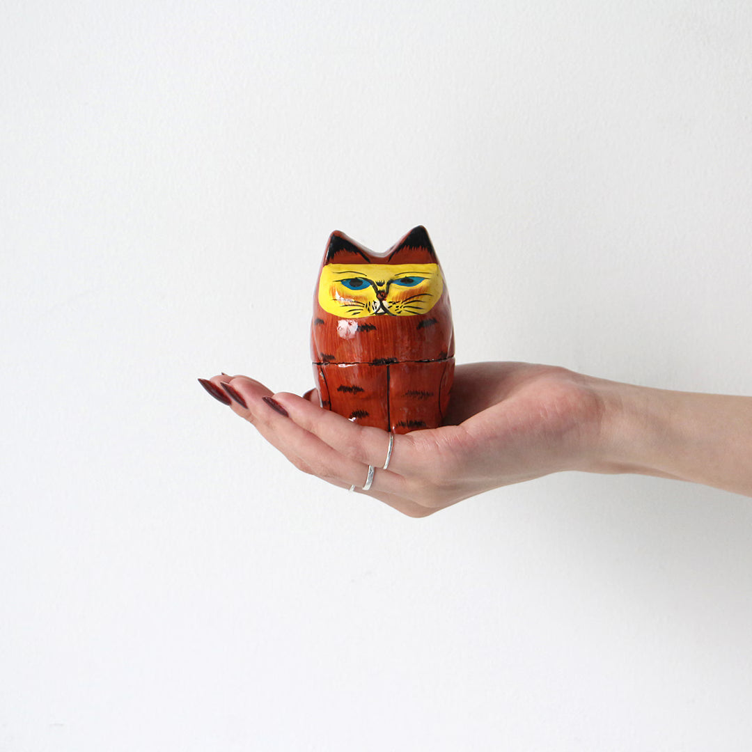 DETAIL(ディテール)/Papier Mache Standing Cat : パピエ マシェ スタンディング キャット 小物入れ 【サラダボゥル】
