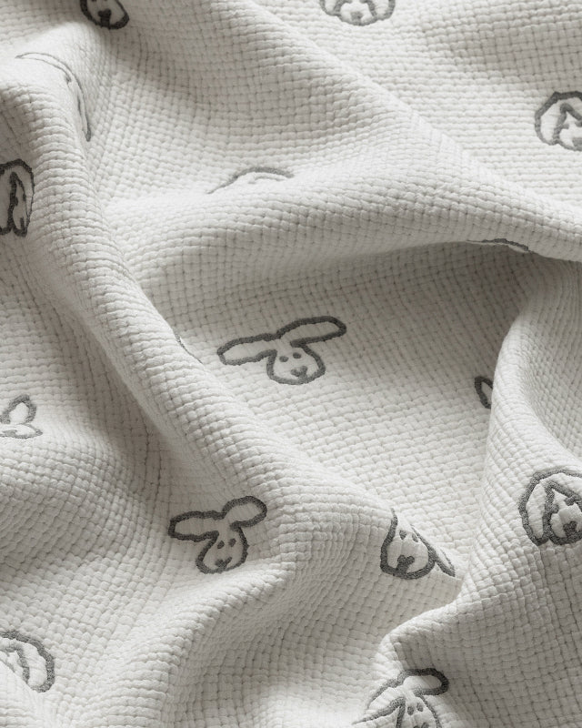 WARMGREY TAIL(ウォームグレーテール）/  BUNNY BUNNY COTTON MODAL BLANKET - WARMGREY【バーンストア】