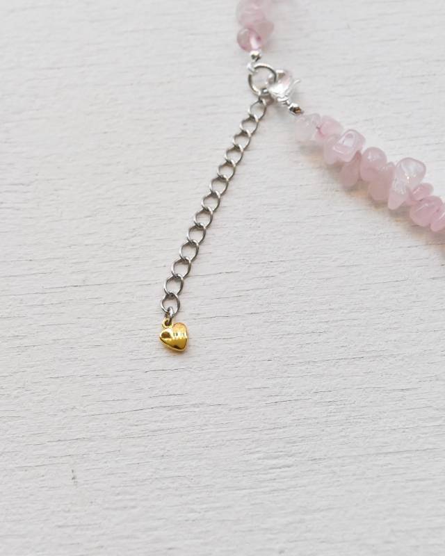 ROSETTAPRAYER（ロゼッタプレア） / NATIRAL CRYSTAL CHIP NECKLACE- ROSE PINK【バーンストア】