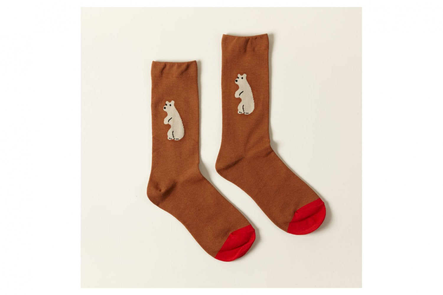 【バーンストア】WARMGREY TAIL / HUGGY BEAR - BROWN SOCKS