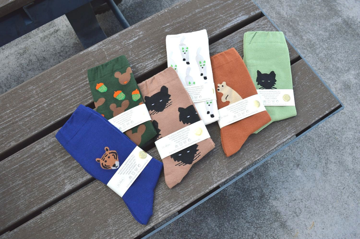 【バーンストア】WARMGREY TAIL / HUGGY BEAR - BROWN SOCKS