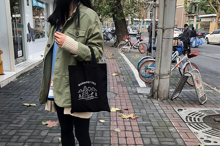 【バーンストア】WARMGREY TAIL / DOTOM BLACK LOGO BAG