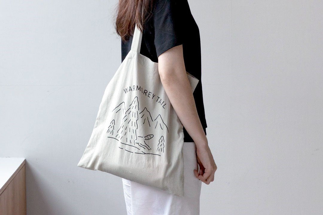 【バーンストア】WARMGREY TAIL / LOGO BAG - WARM GREY