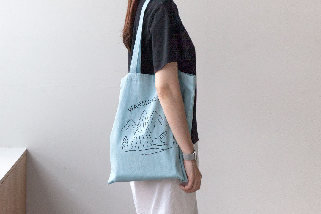 【バーンストア】WARMGREY TAIL / LOGO BAG -  LIGHT BLUE