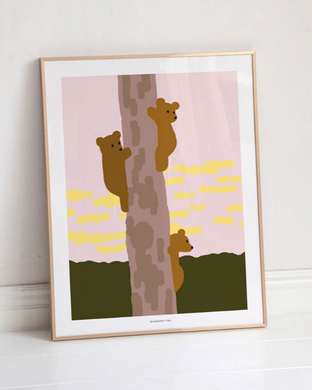 【バーンストア】WARMGREY TAIL / TREE&BEARS POSTER 300x400mm