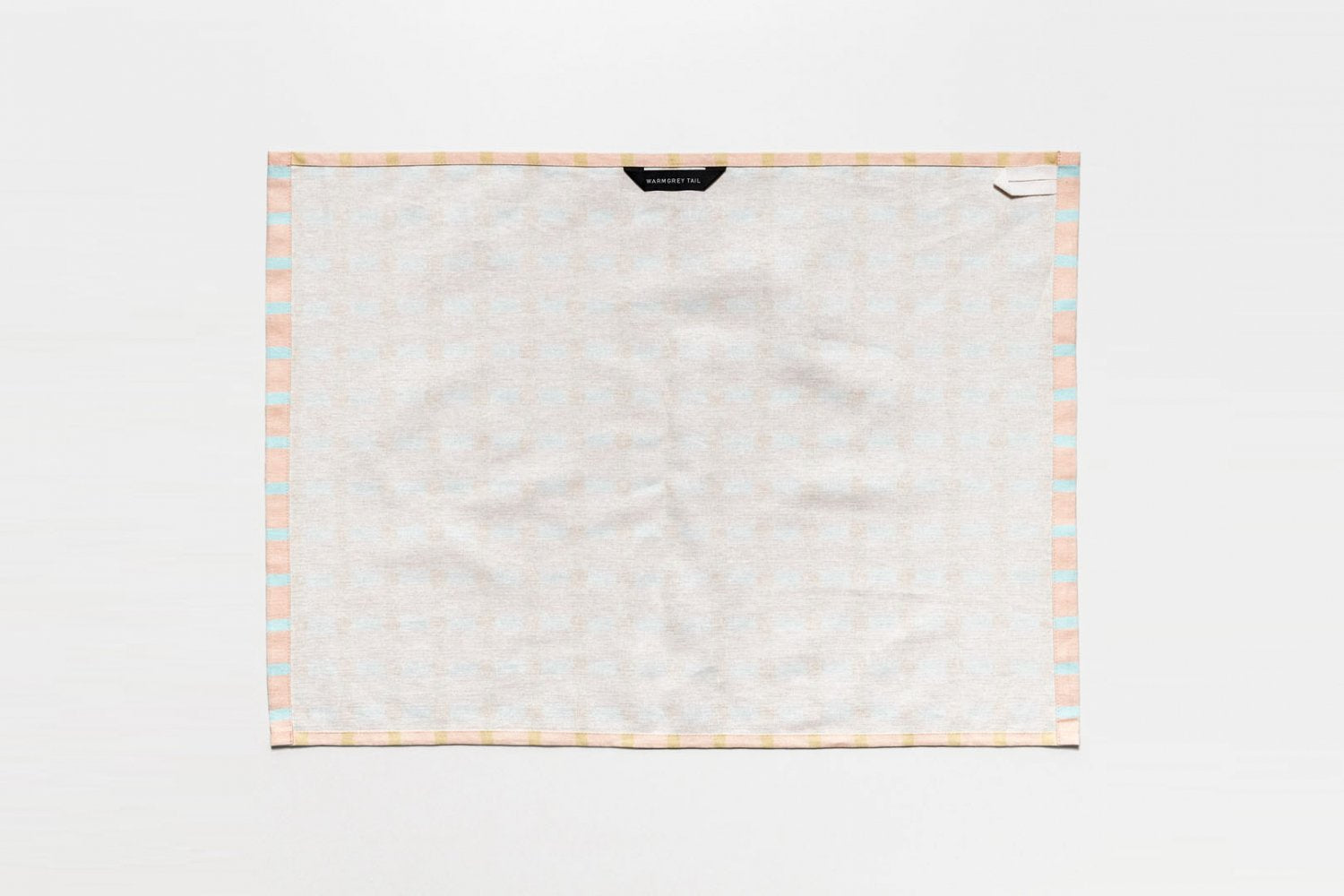 【バーンストア】WARMGREY TAIL / DOT CHECK KITCHEN CLOTH - ORANGE ON PINK