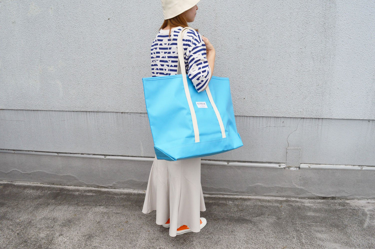 【バーンストア】STEELE CANVAS BASKET / Light Blue Steeletex Beach Tote