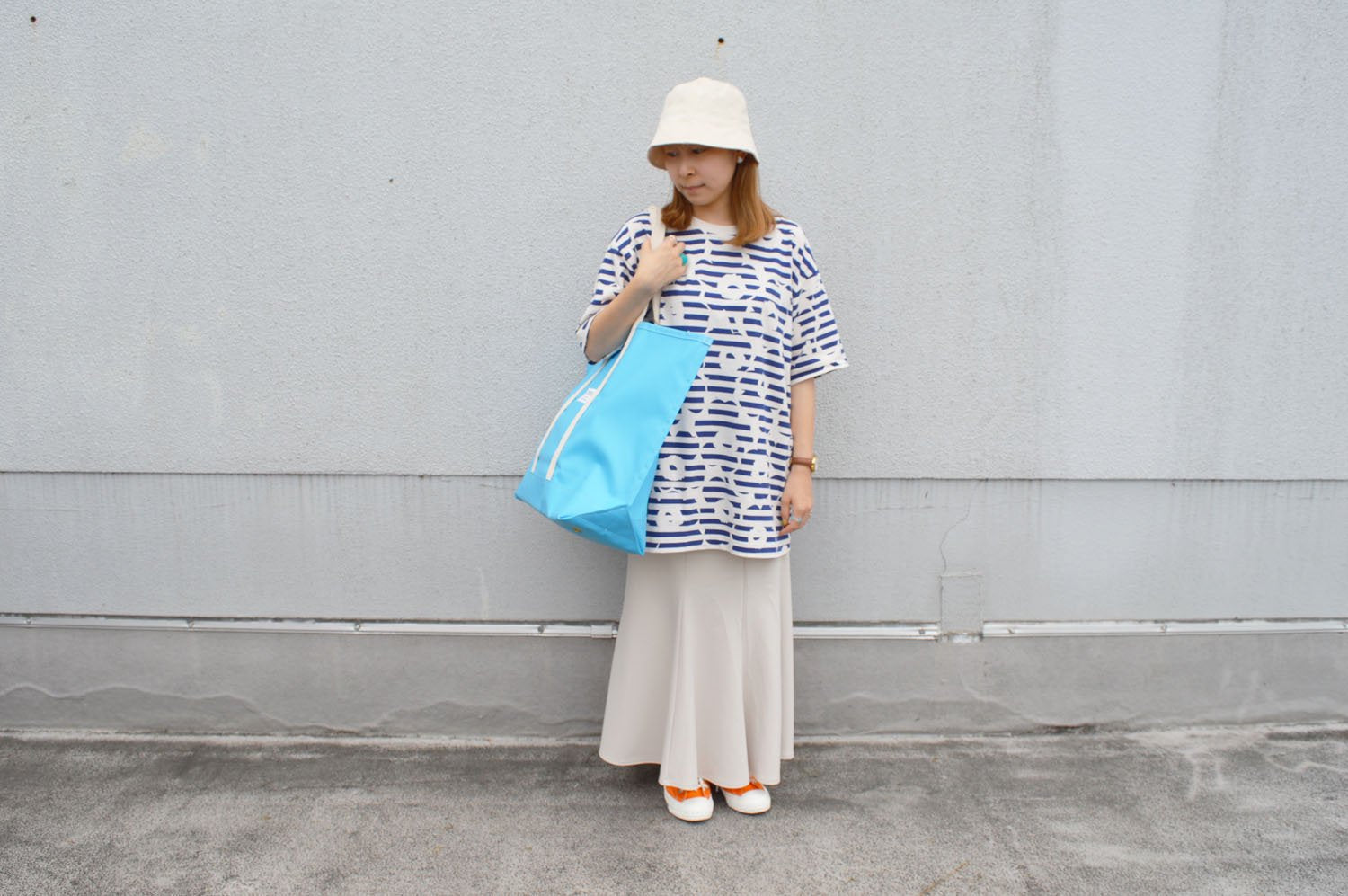 【バーンストア】STEELE CANVAS BASKET / Light Blue Steeletex Beach Tote