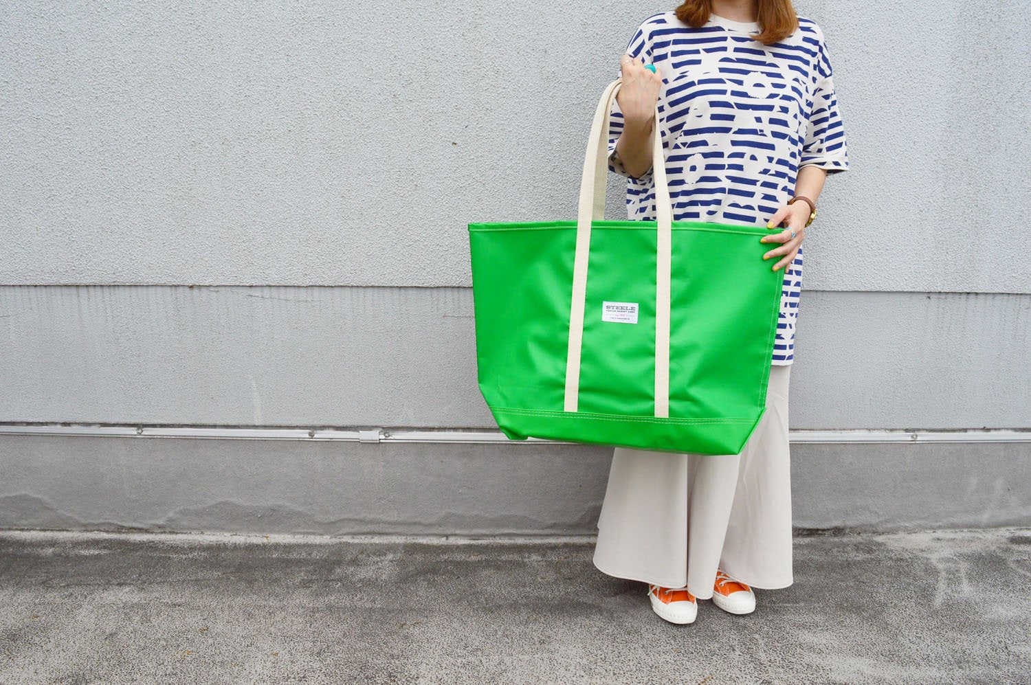 【バーンストア】STEELE CANVAS BASKET / Lime Green Beach Tote