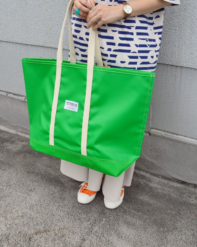 【バーンストア】STEELE CANVAS BASKET / Lime Green Beach Tote