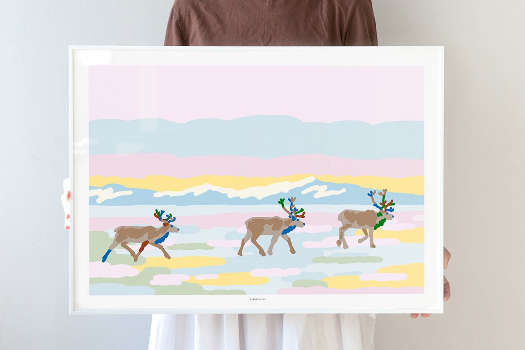 【バーンストア】WARMGREY TAIL / REINDEER POSTER 500mm x 700mm