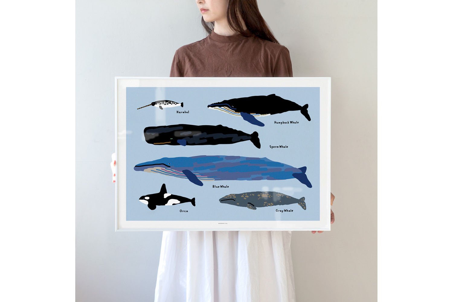 【バーンストア】WARMGREY TAIL / WHALES POSTER 500mm x 700mm