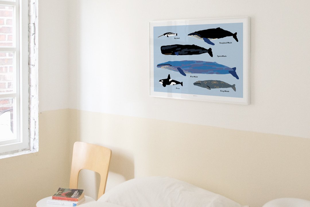 【バーンストア】WARMGREY TAIL / WHALES POSTER 500mm x 700mm