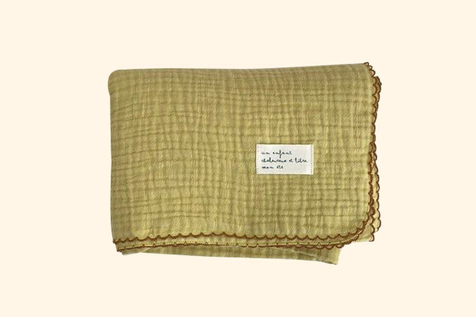 【バーンストア】mon ete / Mignon Blanket - lime yellow