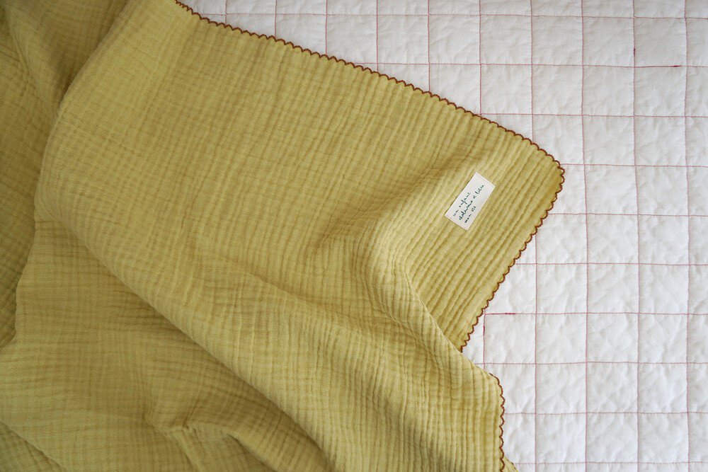 【バーンストア】mon ete / Mignon Blanket - lime yellow