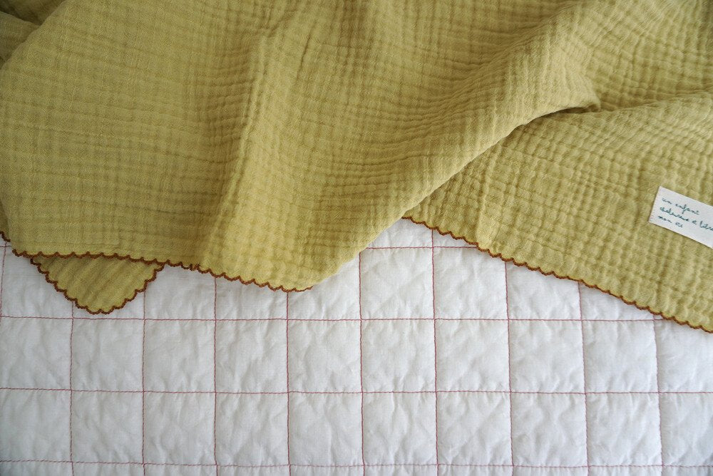 【バーンストア】mon ete / Mignon Blanket - lime yellow