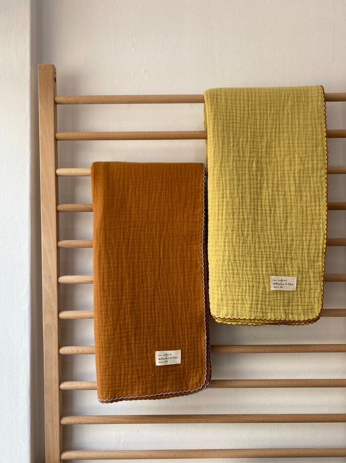 【バーンストア】mon ete / Mignon Blanket - lime yellow