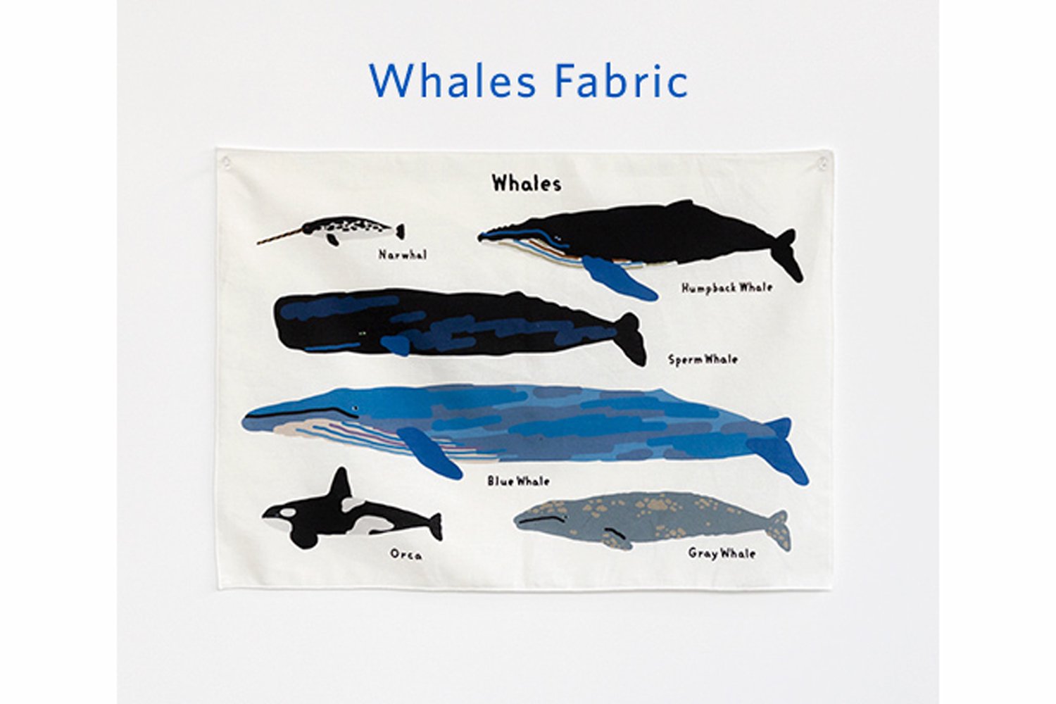 【バーンストア】WARMGREY TAIL / WHALES SMALL FABRIC