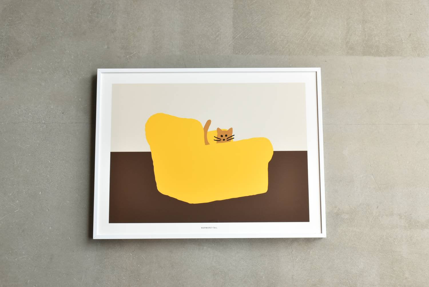 【バーンストア】WARMGREY TAIL / ARMCHAIR - YELLOW POSTER 300mm x 400mm