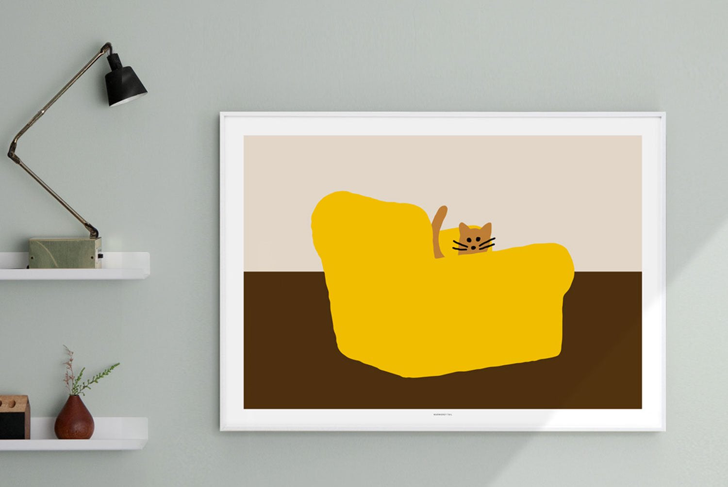 【バーンストア】WARMGREY TAIL / ARMCHAIR - YELLOW POSTER 300mm x 400mm