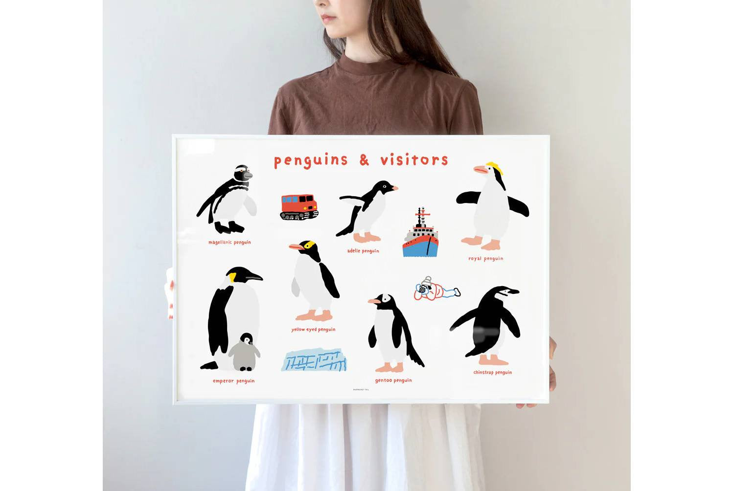 【バーンストア】WARMGREY TAIL / PENGUINS & VISITORS POSTER 300mm x 400mm