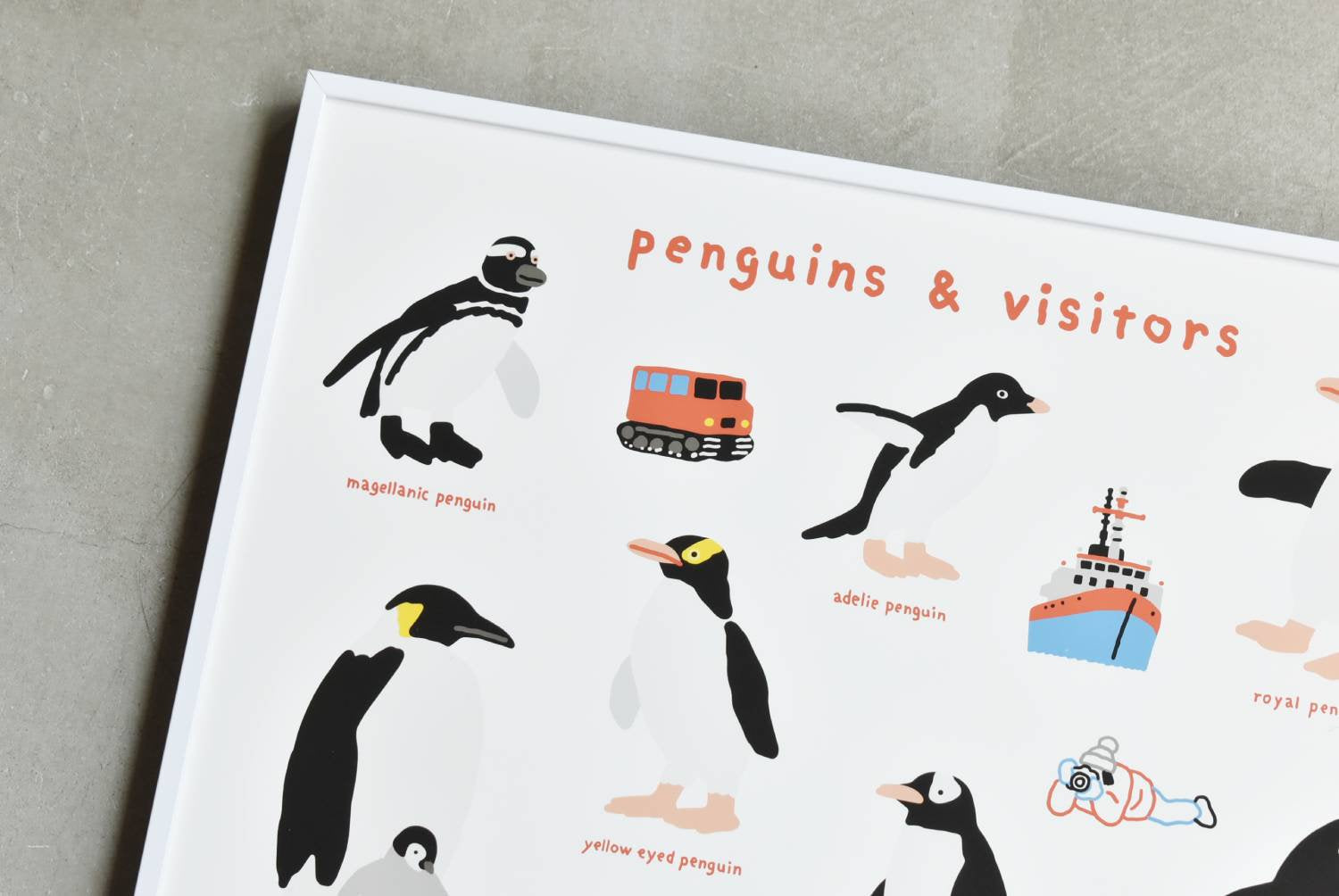 【バーンストア】WARMGREY TAIL / PENGUINS & VISITORS POSTER 300mm x 400mm