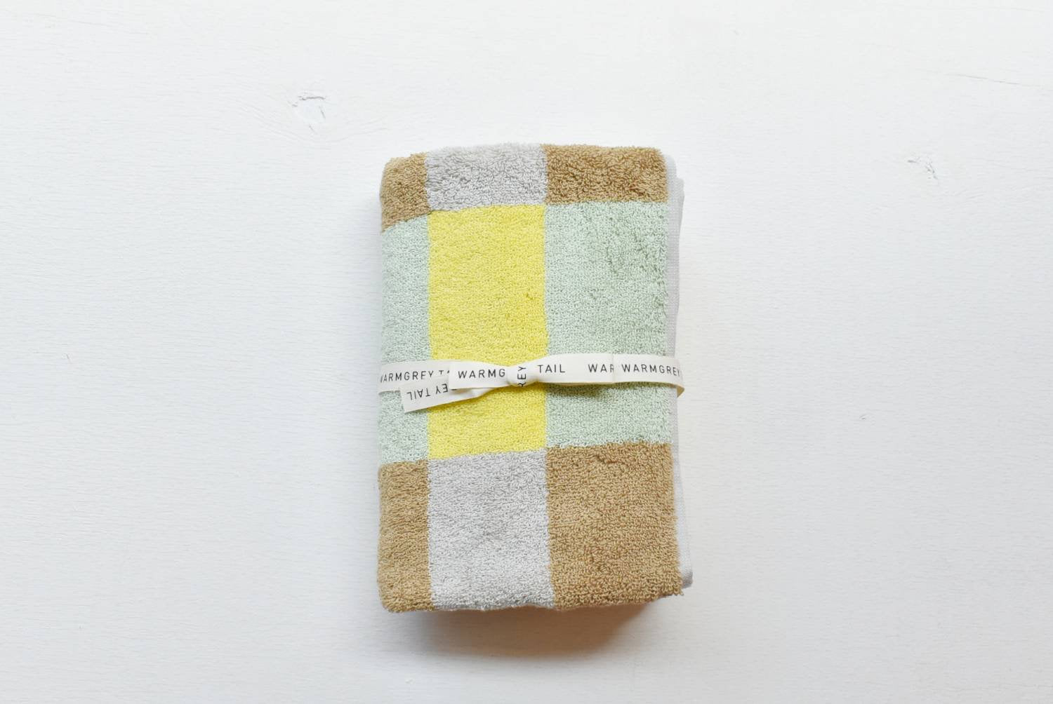 【バーンストア】WARMGREY TAIL / CHECK TOWEL - SAND YELLOW