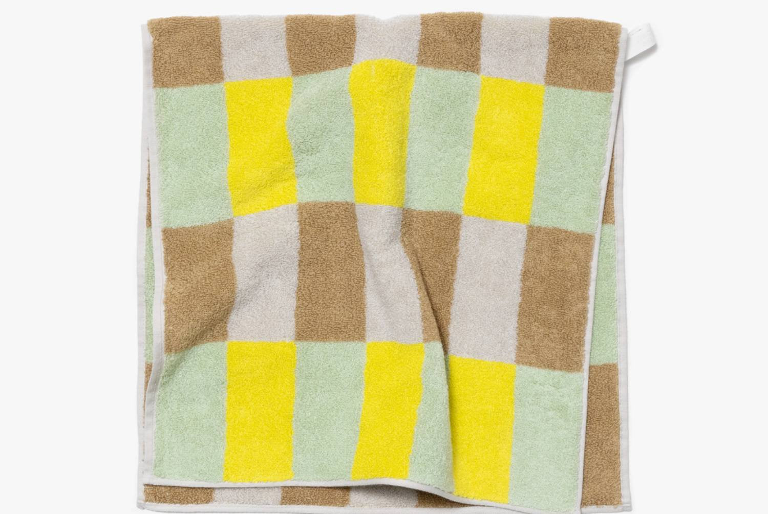 【バーンストア】WARMGREY TAIL / CHECK TOWEL - SAND YELLOW