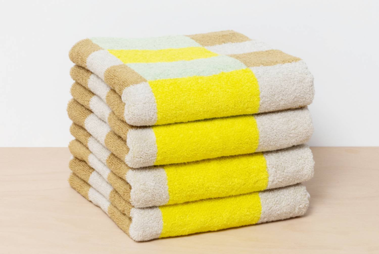 【バーンストア】WARMGREY TAIL / CHECK TOWEL - SAND YELLOW