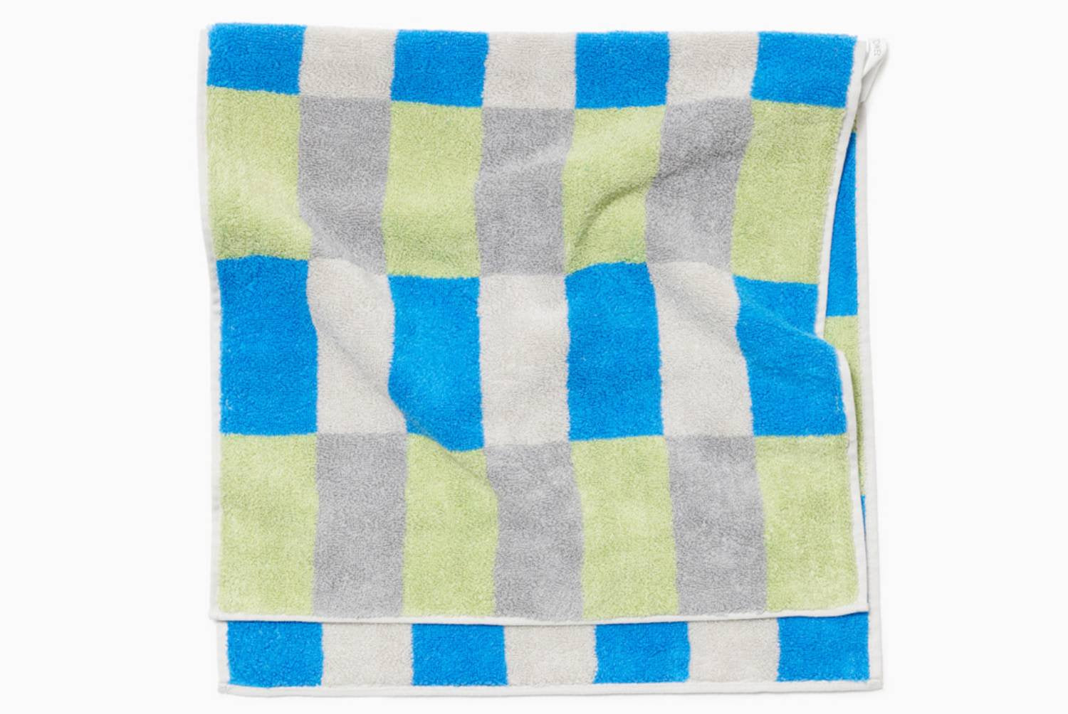 【バーンストア】WARMGREY TAIL / CHECK TOWEL - KHAKI BLUE