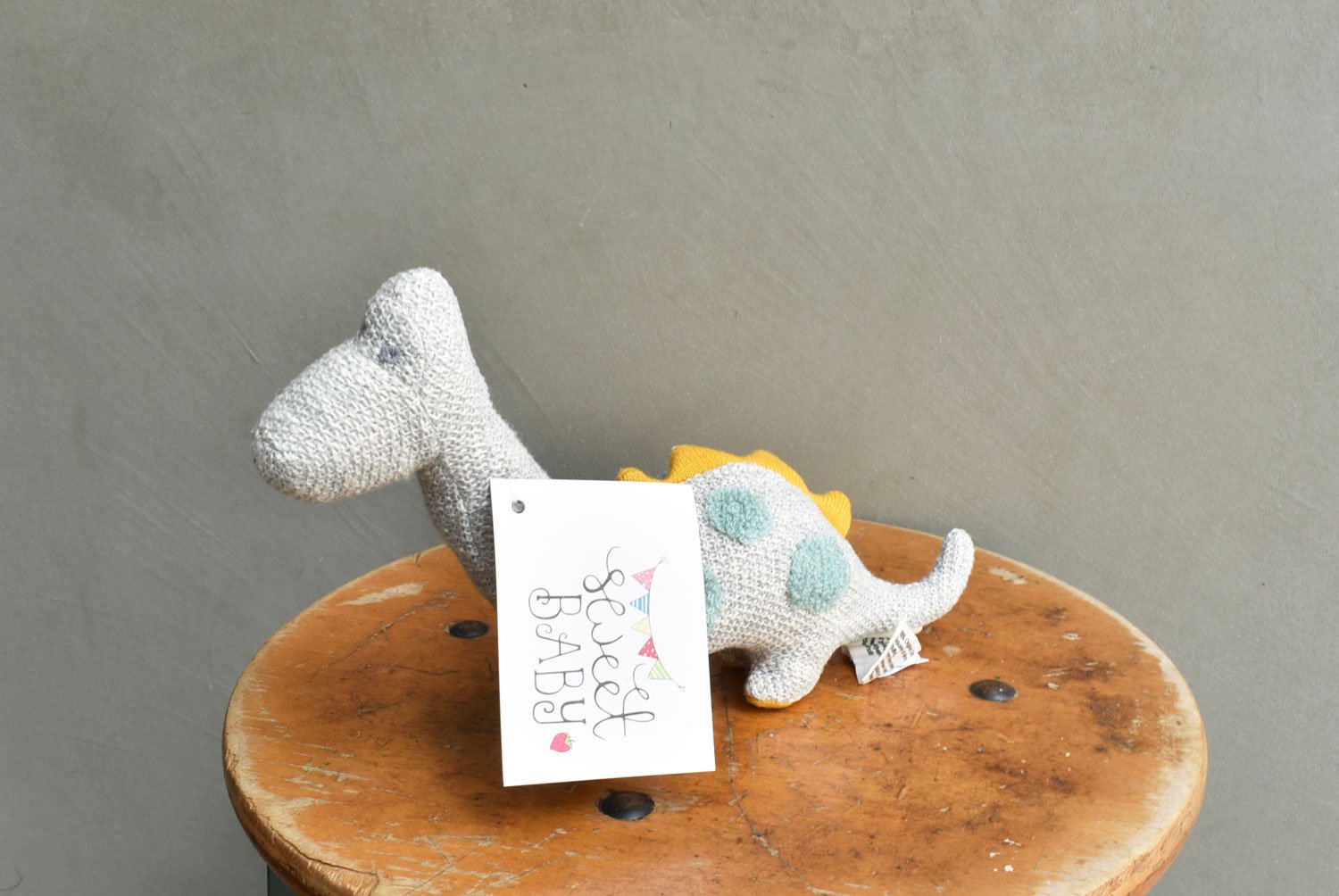 【バーンストア】Best Years / Knitted Organic Cotton Diplodocus Small Dinosaur Toy