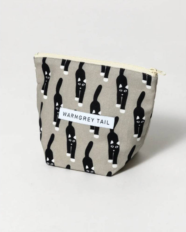 【バーンストア】WARMGREY TAIL / CAT COMING STANDING POUCH - GREY [M]