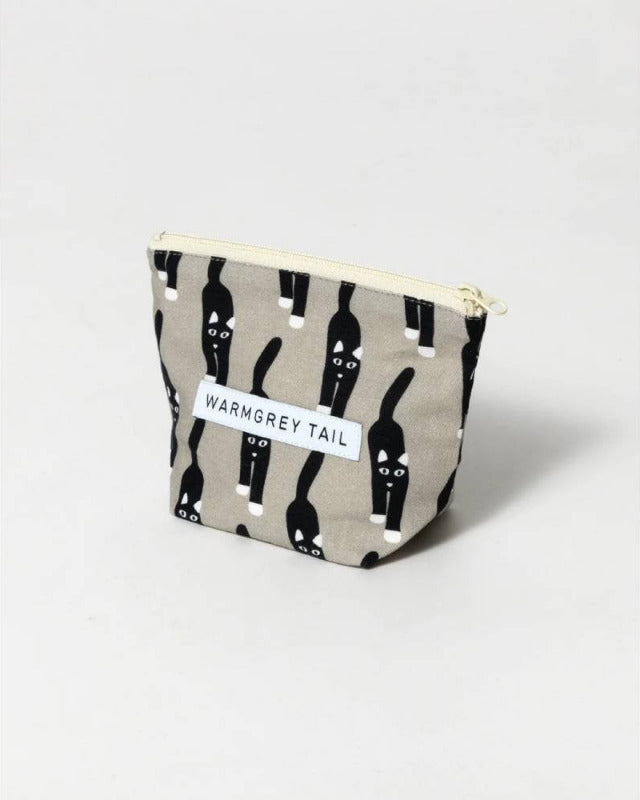 【バーンストア】WARMGREY TAIL / CAT COMING STANDING POUCH - GREY [S]