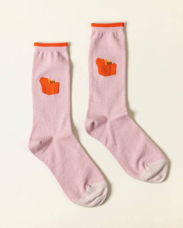 【バーンストア】WARMGREY TAIL / ARMCHAIR SOCKS - PINK