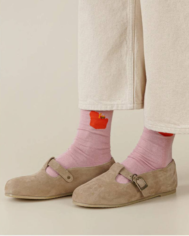 【バーンストア】WARMGREY TAIL / ARMCHAIR SOCKS - PINK