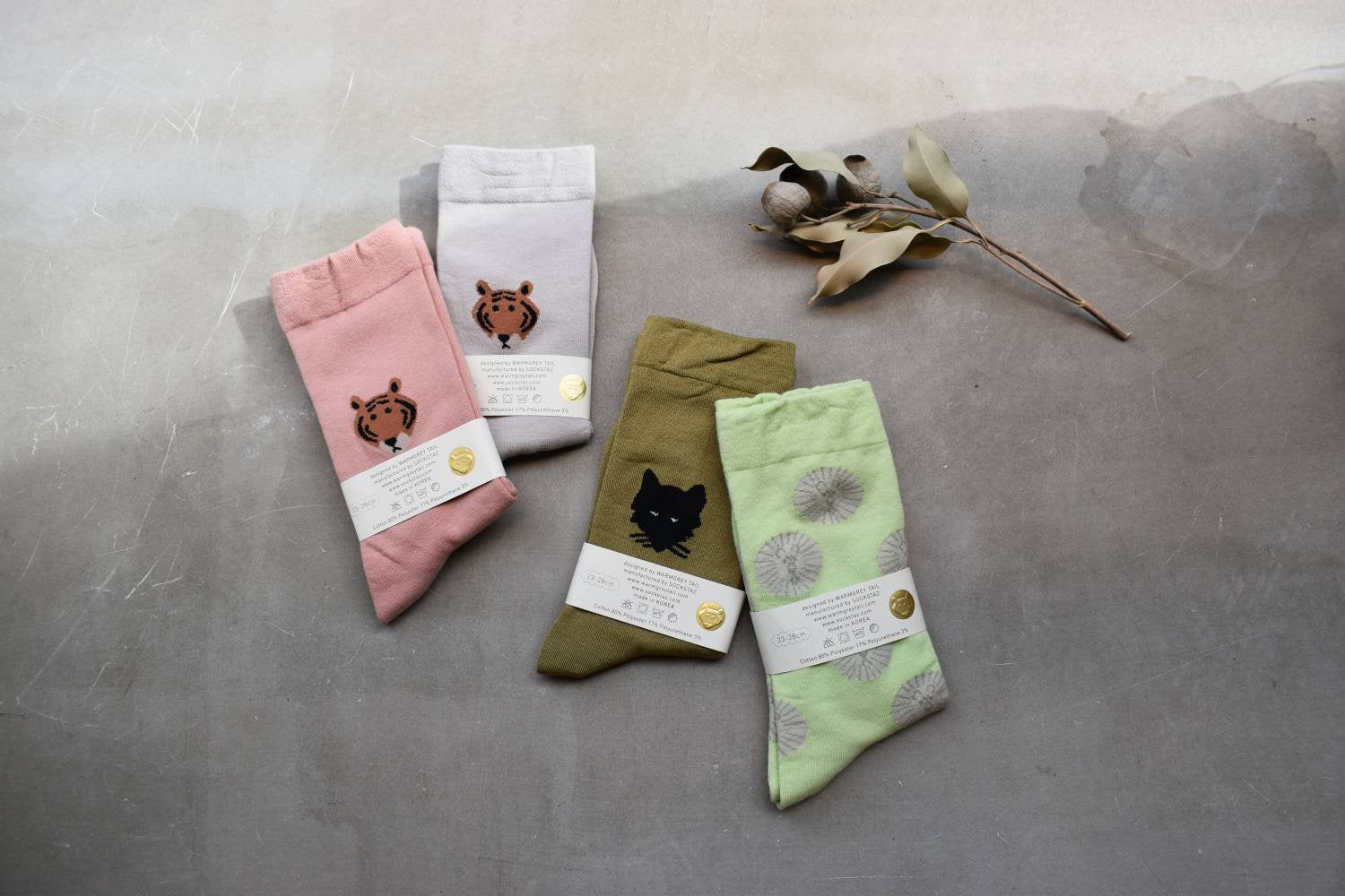 【バーンストア】WARMGREY TAIL LION - MINT SOCKS