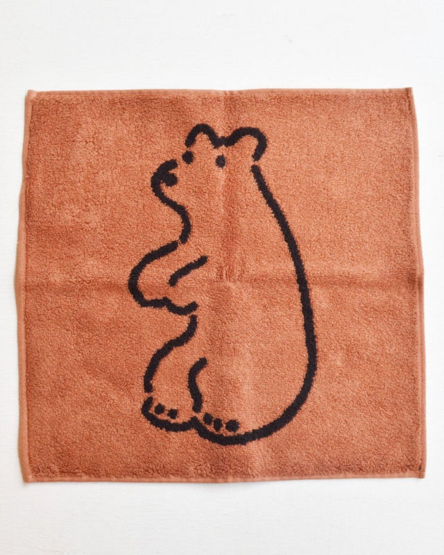 【バーンストア】WARMGREY TAIL / HUGGY BEAR HAND TOWEL - BRICK