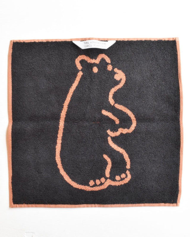 【バーンストア】WARMGREY TAIL / HUGGY BEAR HAND TOWEL - BRICK