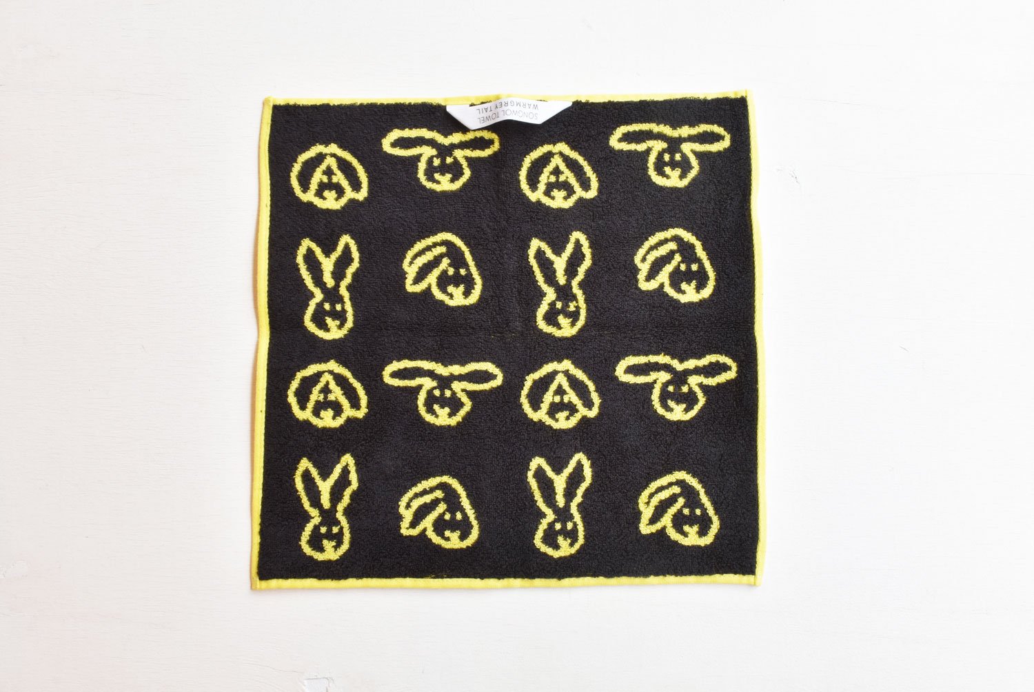 【バーンストア】WARMGREY TAIL / BUNNY BUNNY HAND TOWEL - YELLOW